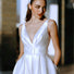 Tina Holly | BB209 Plunging Neckline With Classic Belt Mikado Ball Gown
