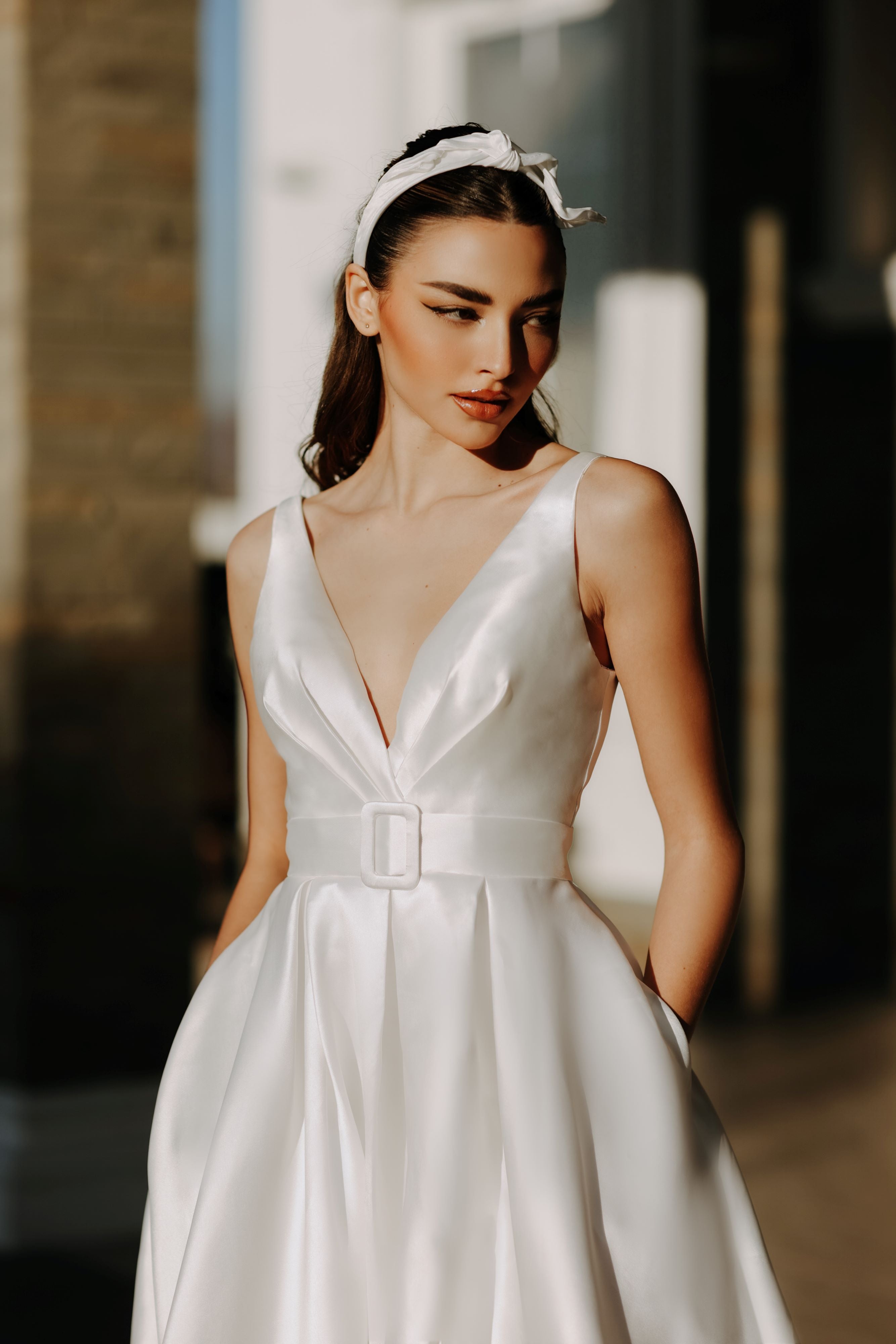 BB209W Thick Strap with Belt Ball Gown Wedding Dress