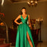 Tina Holly | BB209 Plunging Neckline With Classic Belt Mikado Ball Gown