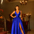 Tina Holly | BB209 Plunging Neckline With Classic Belt Mikado Ball Gown