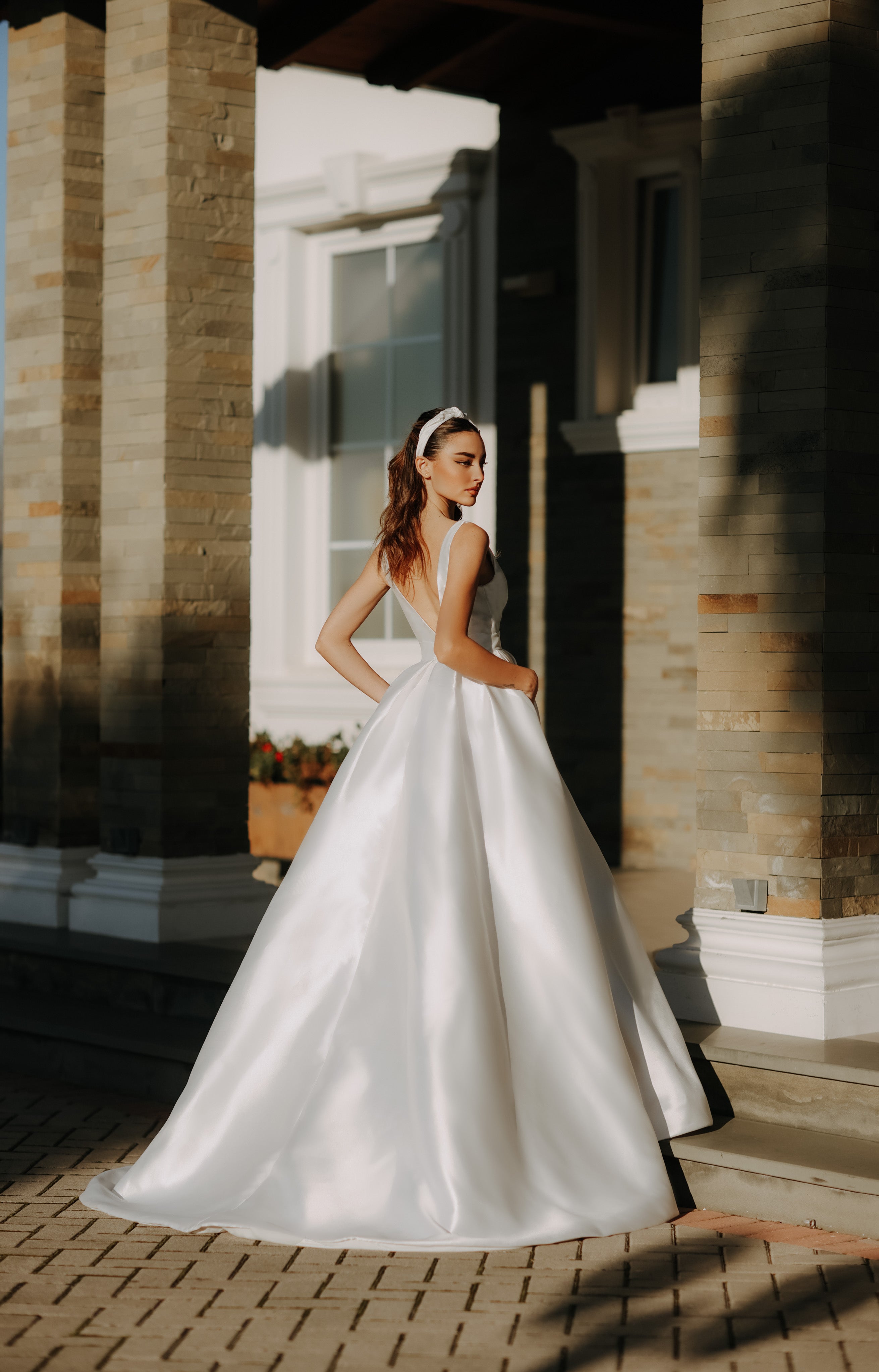 BB209W Thick Strap with Belt Ball Gown Wedding Dress