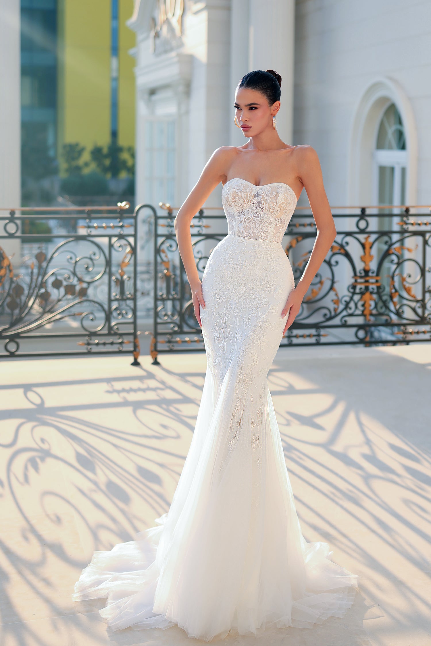 Tina Holly | SHIMMER TW122 Sweetheart Mermaid Fishtail Beaded Lace Wedding Dress (Made to Order)