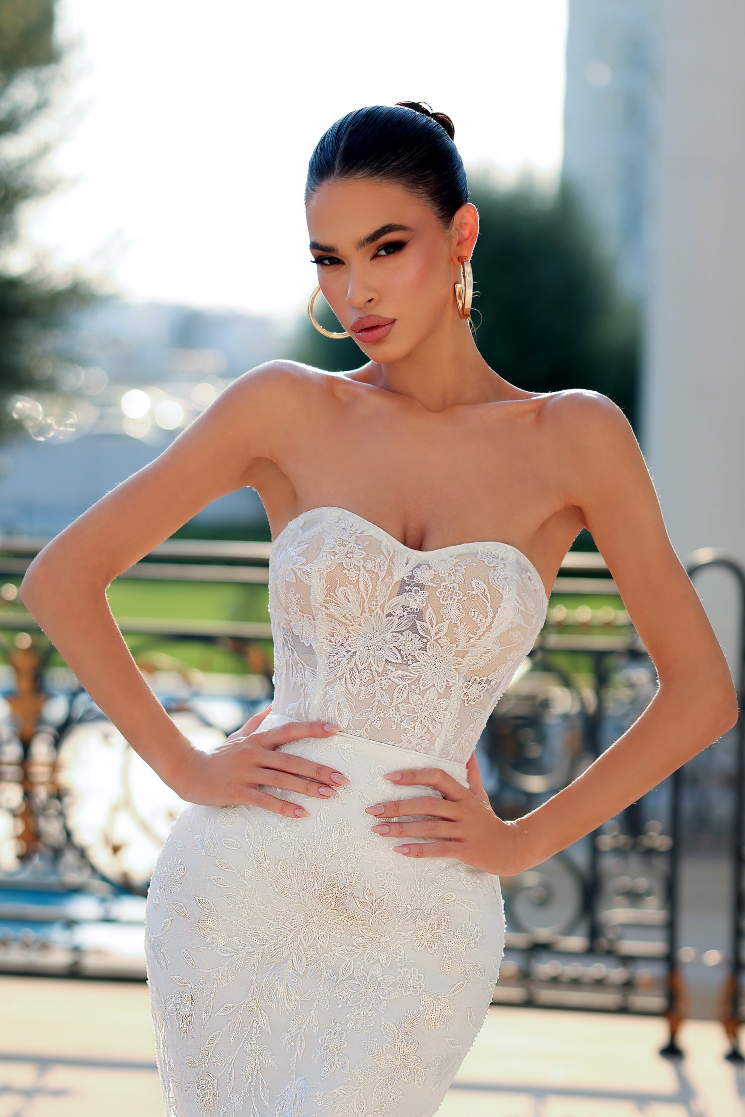 Tina Holly | SHIMMER TW122 Sweetheart Mermaid Fishtail Beaded Lace Wedding Dress (Made to Order)
