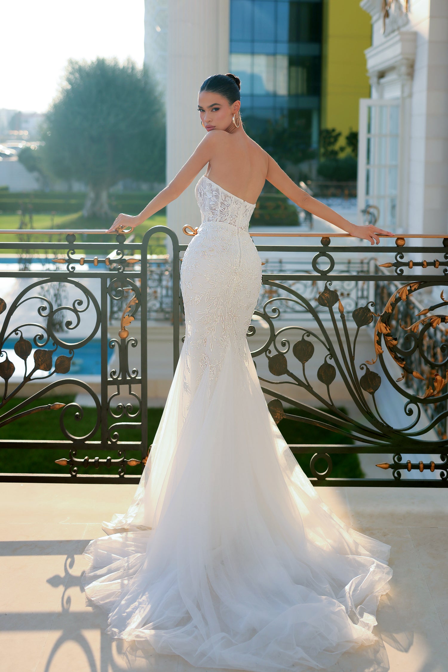 Tina Holly | SHIMMER TW122 Sweetheart Mermaid Fishtail Beaded Lace Wedding Dress (Made to Order)