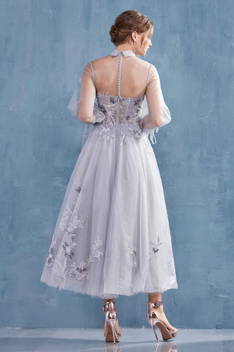 Andrea & Leo | Duchesa Long Sleeves Midi Dress (Made-To-Order)