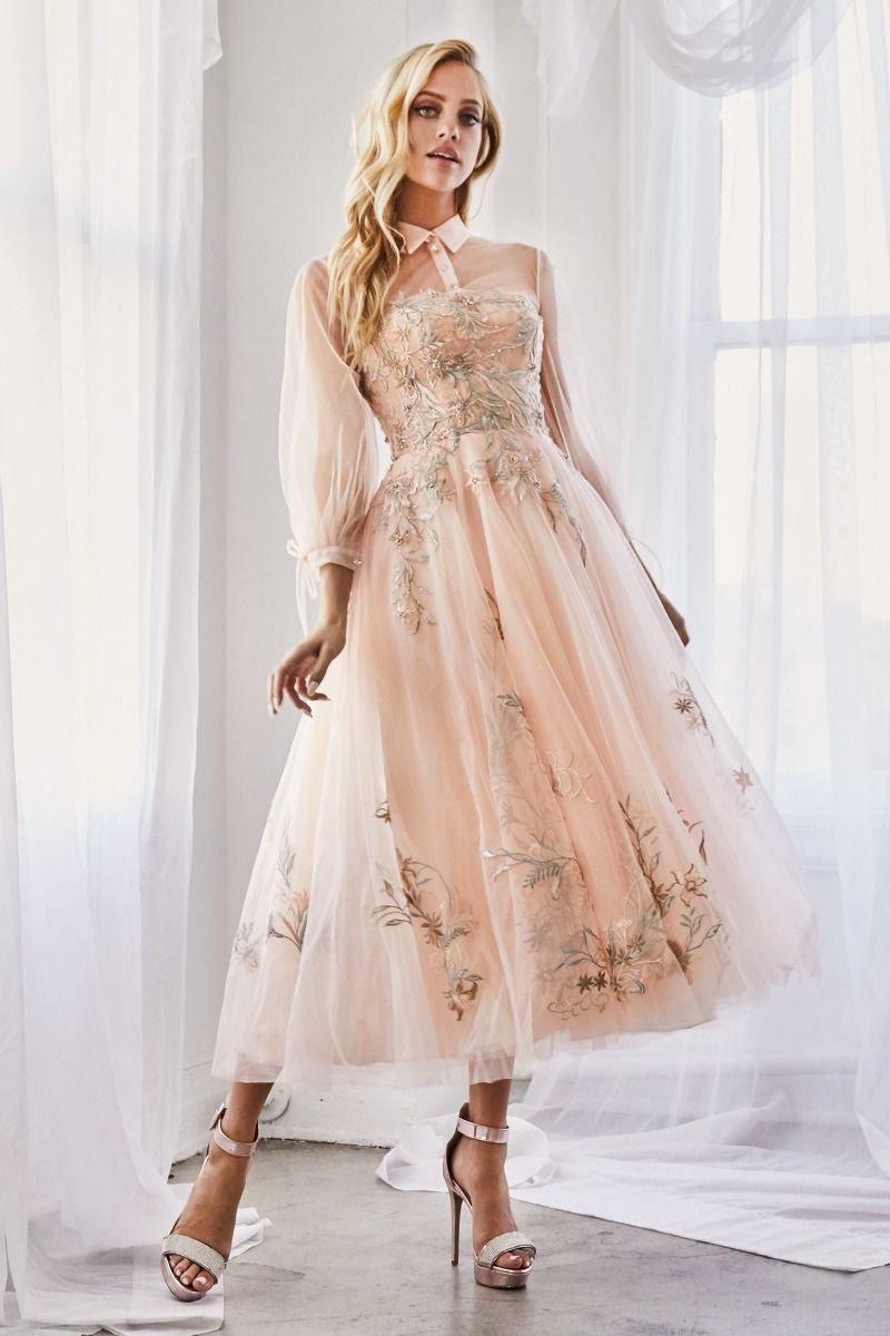 Andrea & Leo | Duchesa Long Sleeves Midi Dress (Made-To-Order)