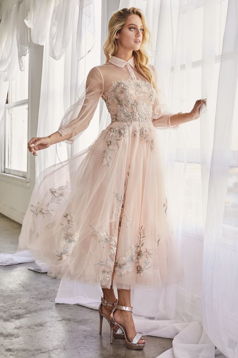 Andrea & Leo | Duchesa Long Sleeves Midi Dress (Made-To-Order)