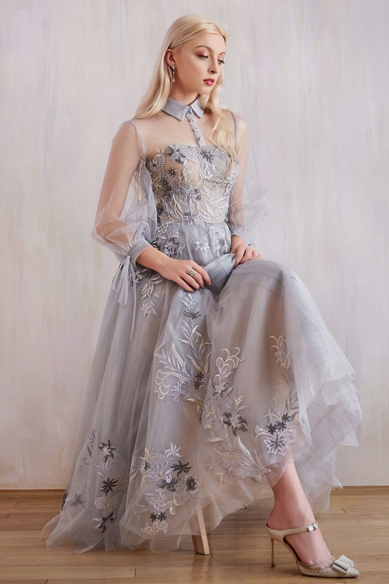 Andrea & Leo | Duchesa Long Sleeves Midi Dress (Made-To-Order)