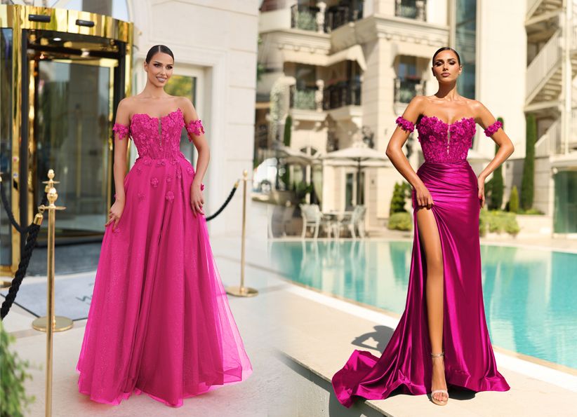 Tina Holly TK582 Beaded 3D Lace Satin Ball Gown with Detachable Sleeves (Made to Order)