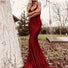 HDD Gia Plunging Neckline Laced Back Mermaid tail dress