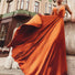 HDD Elina Satin Plunging Neckline Laced Back Maxi Dress