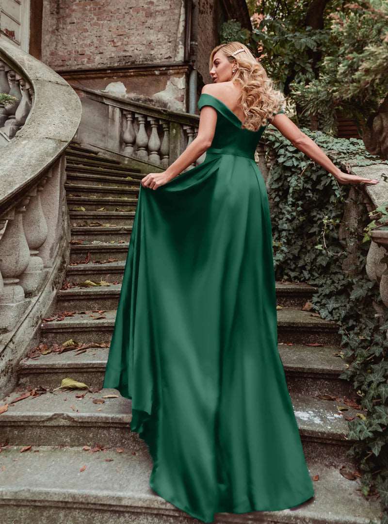 HDD Alexa Sweetheart Off-the-Shoulder Full-Length Dress